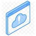 Cloud Error Cloud Failure Storage Error Icon