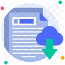 Cloud File Server Database Icon