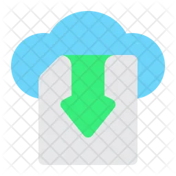 Cloud File Download  Icon