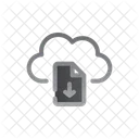 Cloud File Download  Icon