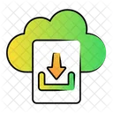 Cloud File Download Download Cloud Technology Icon