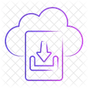 Cloud File Download Cloud Technology Cloud Computing Icon