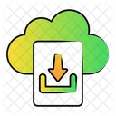 Cloud File Download  Icon