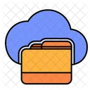 클라우드 파일 관리자 스토리지 클라우드 컴퓨팅 아이콘