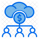 Cloud Organisation Geld Symbol