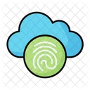 Cloud Finger Print Security Cloud Icône