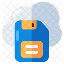 Cloud Floppy Floppy Disk Diskette Icon