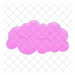 Cloud fluffy pink  Icon