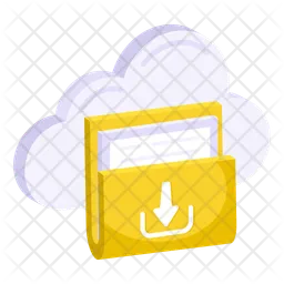 Cloud Folder Download  Icon