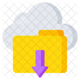 Cloud Folder Download  Icon