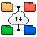 Cloud Folder Transfer Folder Exchange Folder Transmission Icon