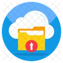 Cloud Folder Upload  Symbol