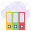 Cloud Folders Cloud Binders Cloud Books Icon