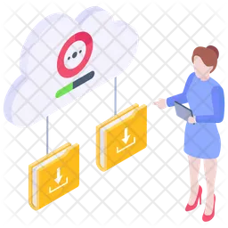 Cloud Folders  Icon