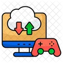 Cloud Spieleaustausch Cloud Spieleubertragung Cloud Technologie Icon