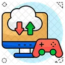 Cloud Spieleaustausch Cloud Spieleubertragung Cloud Technologie Icon