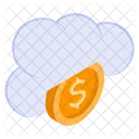 Cloud Geld Einsparungen Symbol