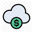 Cloud Geld Dollar Investitionen Symbol