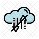 Cloud Getrennt Cloud Dienst Cloud Daten Icon