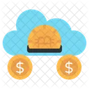 Cloud Einnahmen Cloud Bargeld Cloud Geld Symbol