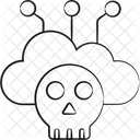 Cloud Hacker Hacker Cloud Structure Icon