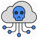 Cloud Hacking Cybercrime Cyber Attack Icon