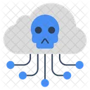 Cloud Hacking Cybercrime Cyber Attack Icon