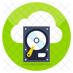 Cloud Hard Drive  Icon