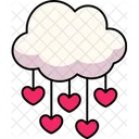 Cloud Heart Drop  Icon