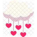 Cloud Heart Drop  Icon