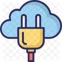 Cloud Hosting Cloud Computing Power Plug Icon