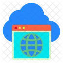 Hosting Cloud Technology Icon