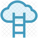 Cloud Hosting Stairs Cloud Computing Icon