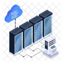 Cloud Hosting Cloud Computing Data Centers Icon
