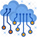 Cloud Hosting Cloud Connection Cloud Network Icon