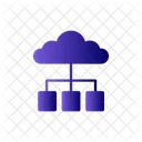 Cloud Data Base Hosting Icon
