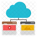 Cloud hosting  Icon