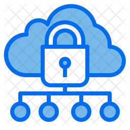 Cloud Hosting Lock  Icon