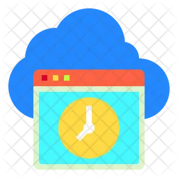 Cloud Hosting Timer  Icon