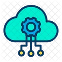 Artificial Cloud Intelligence Icon