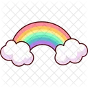 Rainbow Cloud Nature Icon