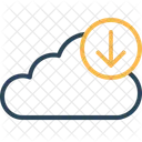Cloud Data Downloading Icon