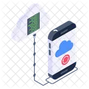 Mobile Cloud Cloud Inhalte Cloud Technologie Icon