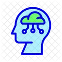 Cloud Intelligence Artificielle Technologie Icône