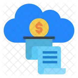 Cloud Invoice  Icon