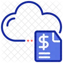 Cloud Invoice Cloud Computing Online Billing Icon