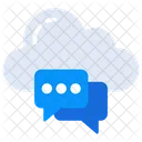 Cloud Konversation Cloud Kommunikation Cloud Diskussion Symbol