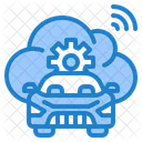 Cloud-Steuerung Auto  Symbol