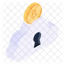 Cloud Geld Cloud Bitcoin Cloud Krypto Symbol