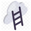 Cloud Ladder Cloud Success Cloud Path Icon
